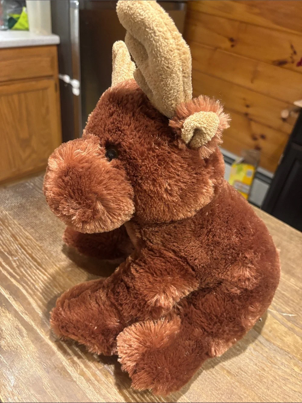 Brown Plush Moose Stuffed Animal - Soft Kids Toy